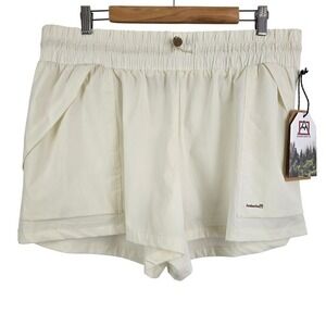 NWT Avalanche Women's 4-Way Stretch High Waist Hiking Shorts Bone White XL